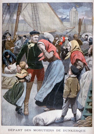 Departure of the cod-fishing boats from Dunkirk by Oswaldo Tofani