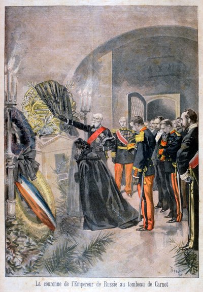 Emperor of Russia at the Tomb of Cornot, 1896 by Oswaldo Tofani