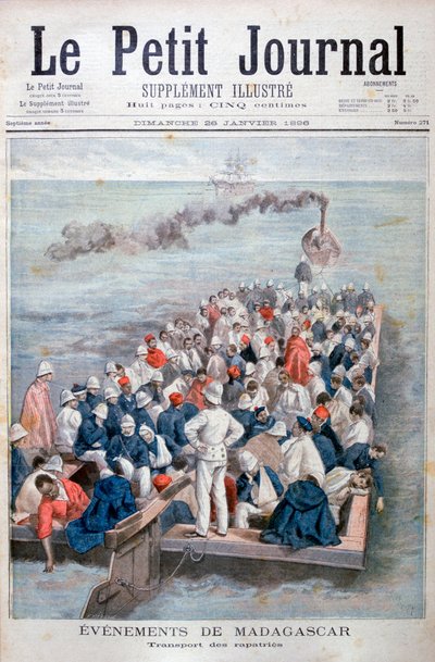 Events in Madagascar: The Repatriation of French troops by Oswaldo Tofani