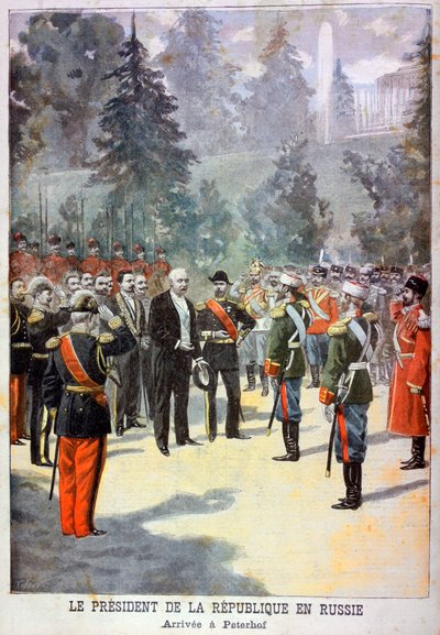 Felix Faure, President of France, Received at the Peterhof, St Petersburg, Russia by Oswaldo Tofani