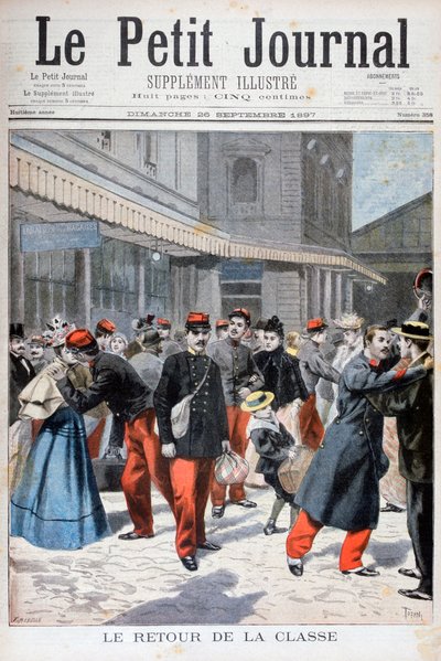 French Soldiers Returning Home, France, 1897 by Oswaldo Tofani