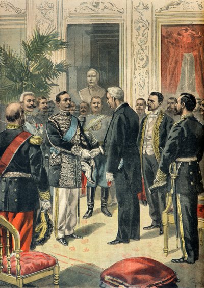 Interview between Felix Faure and the Russian Ambassador Lev Ouroussoff, Paris 1898 by Oswaldo Tofani
