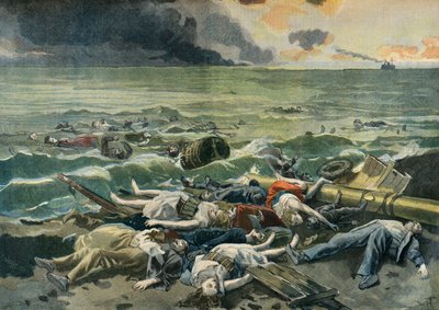 The Shipwrecked of Le Bourgogne Stranded on Sable Island near Halifax by Oswaldo Tofani