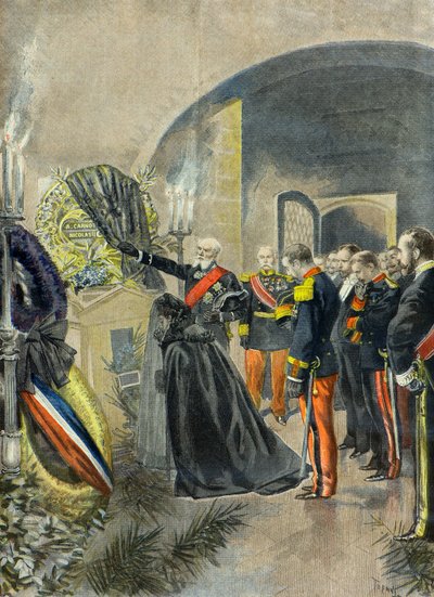 Nicholas II Places a Wreath on the Tomb of Sadi Carnot at the Pantheon, Paris 1896 by Oswaldo Tofani