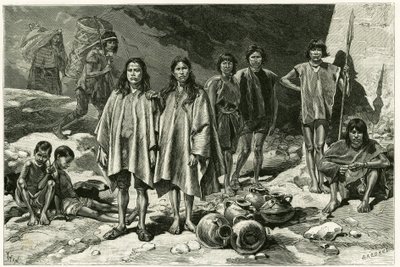 Types of Indians of the Cordilleres of Ecuador (engraving by Tofani, based on documents, to illustrate the story 