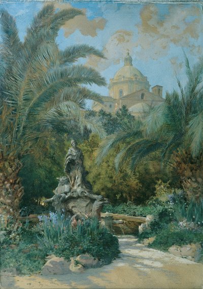 View of the Embassy in Rome: View from the Garden with the Dome on the Right by Othmar Brioschi