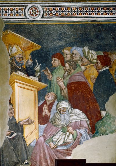 The Preaching of Saint Augustine (detail) by Ottaviano Nelli