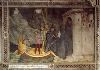Saint Augustine leaving for Tagasthe, found a religious community by Ottaviano Nelli