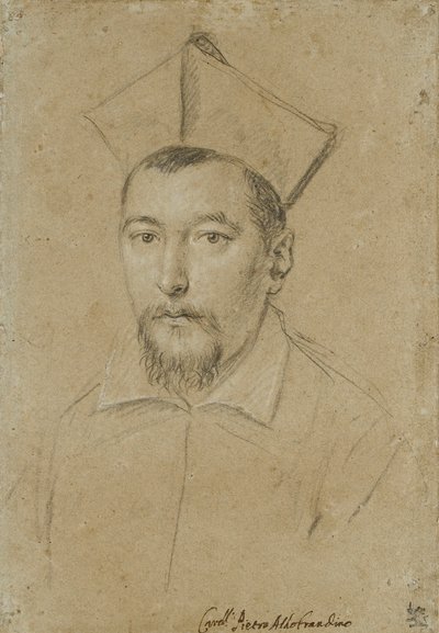 Portrait of Cardinal Pietro Aldobrandini by Ottavio Mario Leoni