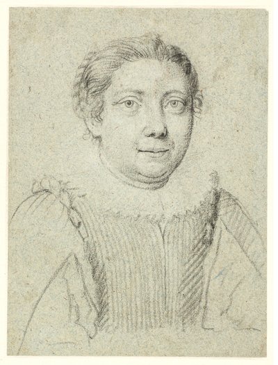 Portrait of a Woman, Half-Length Turned to the Right by Ottavio Mario Leoni
