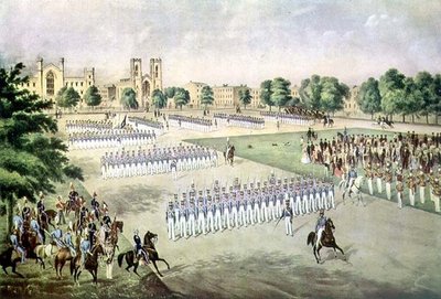 Review of the 7th Regiment, Washington Square, New York by Otto (after) Botticher