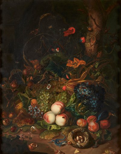 Still-Life of Fruit and Flowers by Otto (after) Marseus van Schrieck