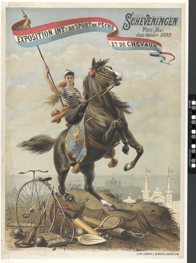International Exhibition: Sport of Fishing and Horses / Scheveningen Netherlands June-October 1892 by Otto Eerelman