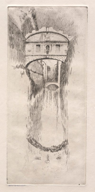 Etchings of Venice: Bridge of Sighs by Otto H. Bacher