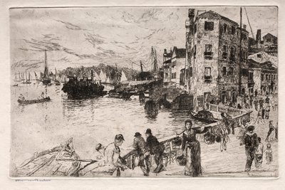Etchings of Venice: Castello Quarters, Riva by Otto H. Bacher