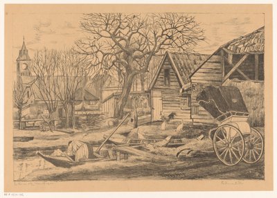 Village by the Water by Otto Hanrath (signed by artist)