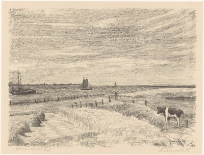 Nes (Ameland) by Otto Hanrath (signed by artist)