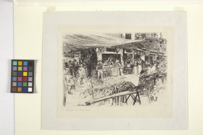 The Market, Florence by Otto Henry Bacher