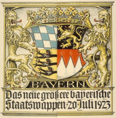 The New Larger Bavarian State Coat of Arms, July 20, 1923 by Otto Hupp