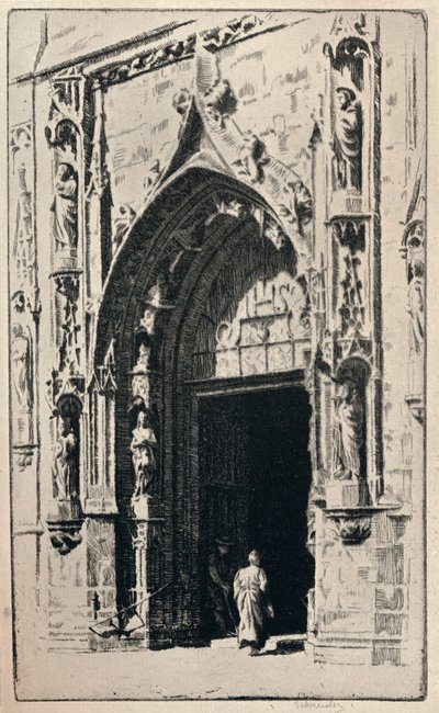 Entrance of the Church of St Nicholas-des-Champs, 1915 by Otto J Schneider