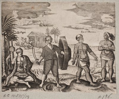 Natives, including a Warrior from the Moluccas by Otto Koch