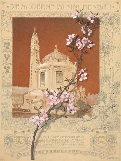 A parish church at Währing, Vienna by Otto Koloman Wagner