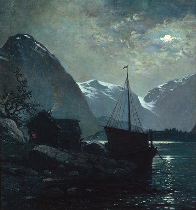 Evening in Vestlandsfjord by Otto Ludvig Sinding