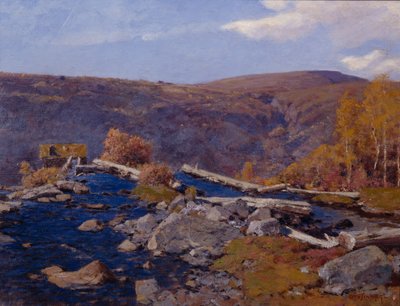 Mountain Landscape with River by Otto Ludvig Sinding