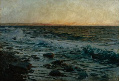 Sunset by the Ocean by Otto Ludvig Sinding