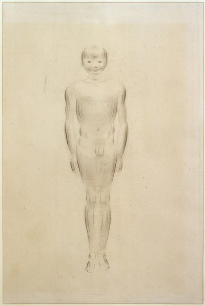Boy Nude with Closed Legs and Stretched Arms by Otto Meyer Amden