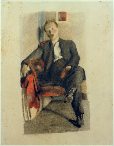 Portrait of a Young Man, Sitting by Otto Meyer Amden