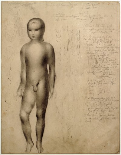 Standing Boy Nude (Study for Algrafie, 1923) by Otto Meyer Amden