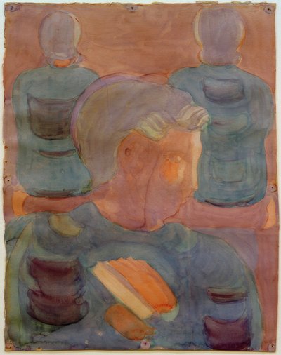 Preparation (Devotion in the Dining Hall). Partial Study (Boy with Hymnbook) by Otto Meyer Amden