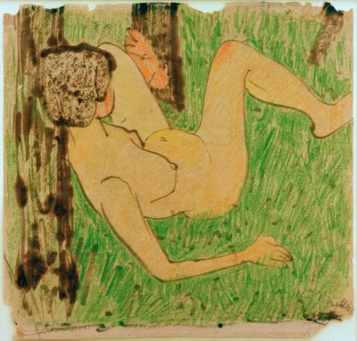 Resting Naked Girl by Otto Mueller