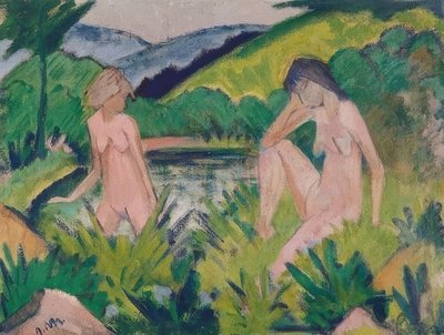Girl by the Water (Two Girls by the Water). 1926 by Otto Mueller