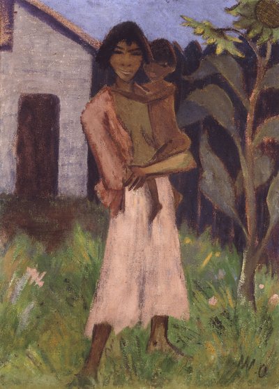 Standing Gypsy with Children by Otto Mueller