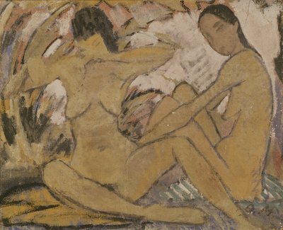 Two Women Sitting, c.1914 by Otto Mueller