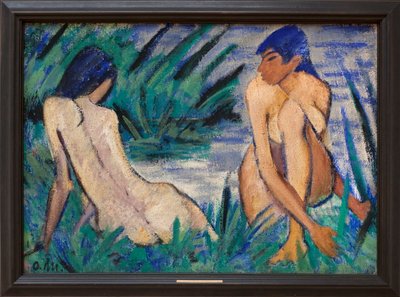 Two Girls in the Reeds by Otto Mueller