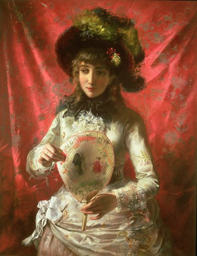 Girl with a Fan by Otto Rudolf Hessler