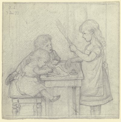 Acted School Scene by Otto Scholderer