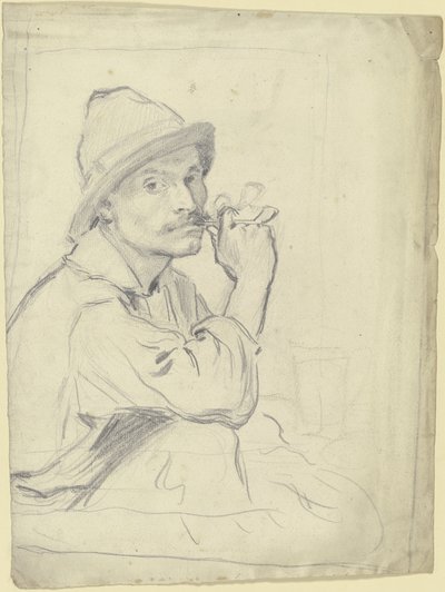 Italian Fisherman in Three-Quarter Profile to the Right by Otto Scholderer