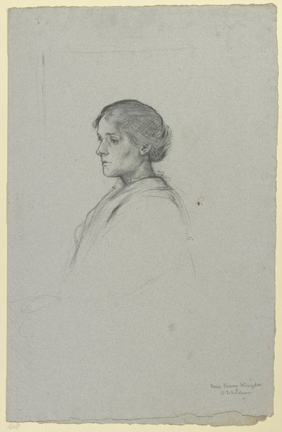 Portrait of Miss Fanny Kingdon by Otto Scholderer