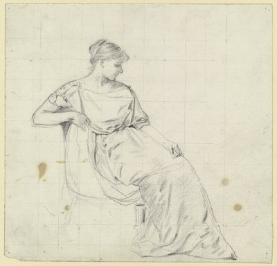 Seated from the "Preparation for the Costume Ball" by Otto Scholderer