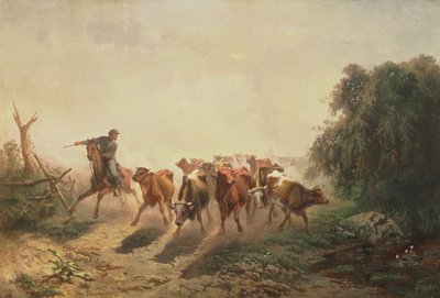 Union Drover with Cattle for the Army by Otto Sommer