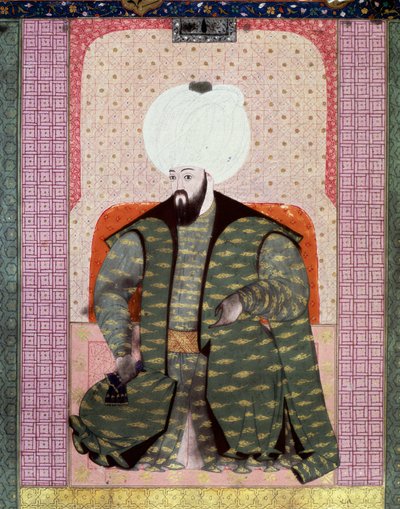 Portrait of Ottoman Sultan Bajazed II the Just by Ottoman School
