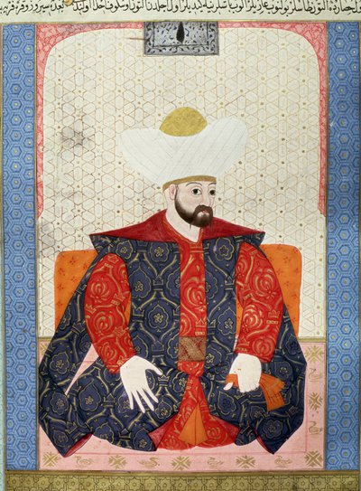 Ottoman Empire: Portrait of Ottoman Sultan Murad I (1326-1389). Miniature from the manuscript 