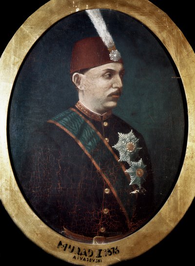 Ottoman Empire: Portrait of Sultan Mehmed Murad V. Painting. 1876. Topkapi Sarayi Istanbul Library by Ottoman School