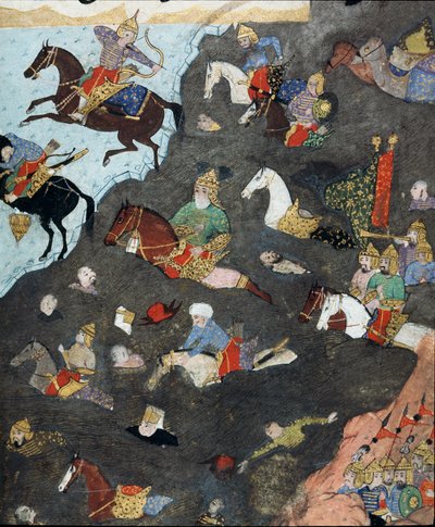 The Army of Sultan Murad III Crosses a River by Ottoman School