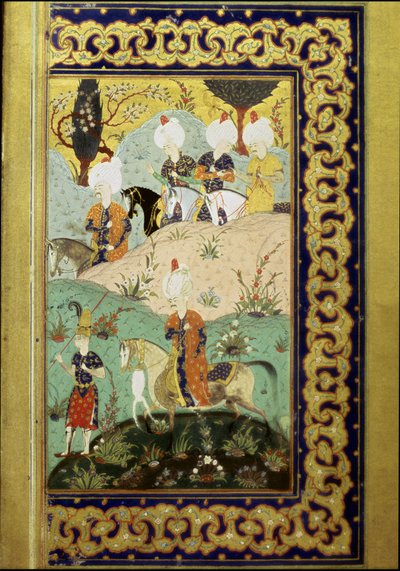 Representation of Sultan Selim I called the Terrible on horseback by Ottoman School
