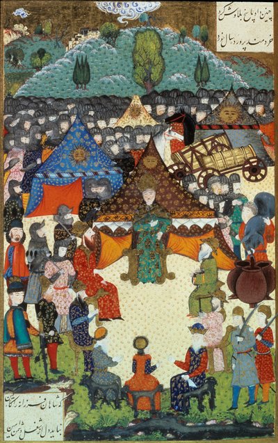 Representation of Sultan Suleiman I at His Court by Ottoman School
